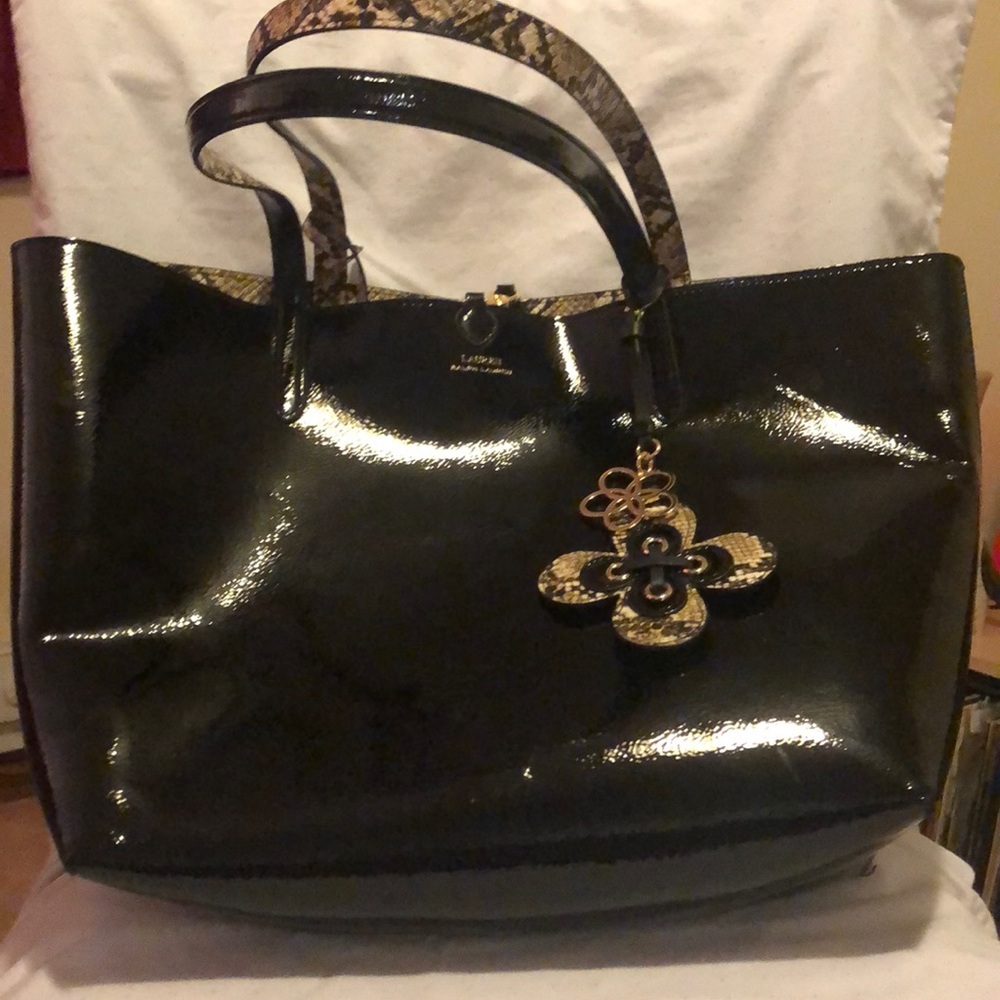 Ralph Lauren faux leather reversible tote